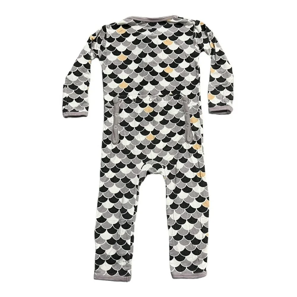 Kickee Pants 12-18m Bamboo Midnight Scales Coverall